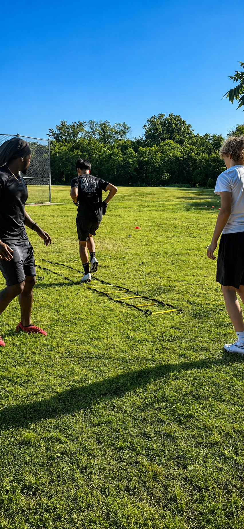 Elite football athlete training under stadium lights